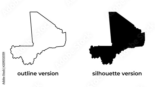 Foto Outline and Silhouette of Mali