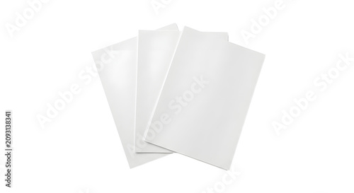 Blank white corporate letterhead paper sheets mockup