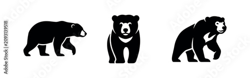 Fotografie Bear icon set