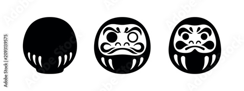фотографія Daruma doll icon set