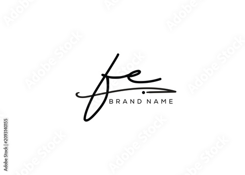 FE Monogram Minimalist Logo Design for Luxury Brand Feminine Style for Beauty, Skincare, Cosmetics, Salon,Spa, Makeup Artist, and Wellness Branding.
