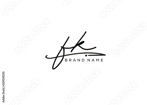 FK Monogram Minimalist Logo Design for Luxury Brand Feminine Style for Beauty, Skincare, Cosmetics, Salon,Spa, Makeup Artist, and Wellness Branding.