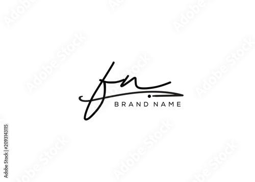 FN Monogram Minimalist Logo Design for Luxury Brand Feminine Style for Beauty, Skincare, Cosmetics, Salon,Spa, Makeup Artist, and Wellness Branding.