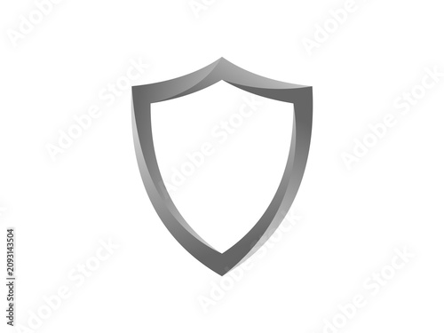 gradient gray shield logo protection security symbol