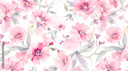 Botanical Flower Pattern Frame