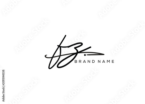 FZ Monogram Minimalist Logo Design for Luxury Brand Feminine Style for Beauty, Skincare, Cosmetics, Salon,Spa, Makeup Artist, and Wellness Branding.