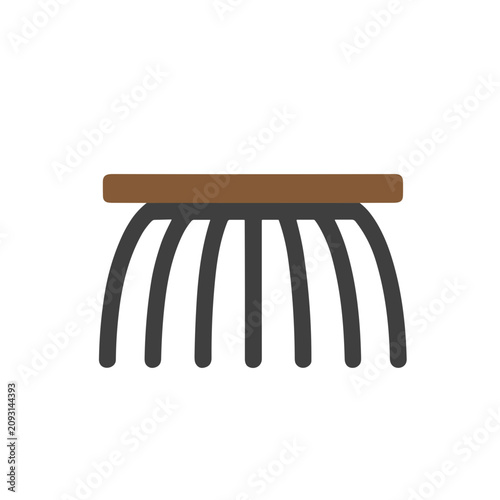 Abstract Curved Legs Furniture Icon