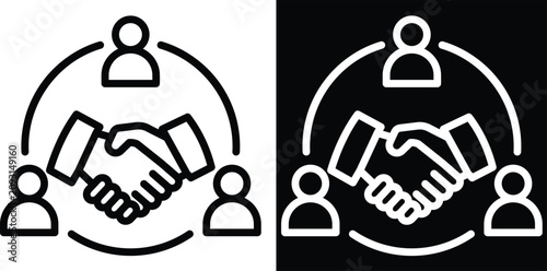 Fotografi alignment Two-tone version in black and white background
