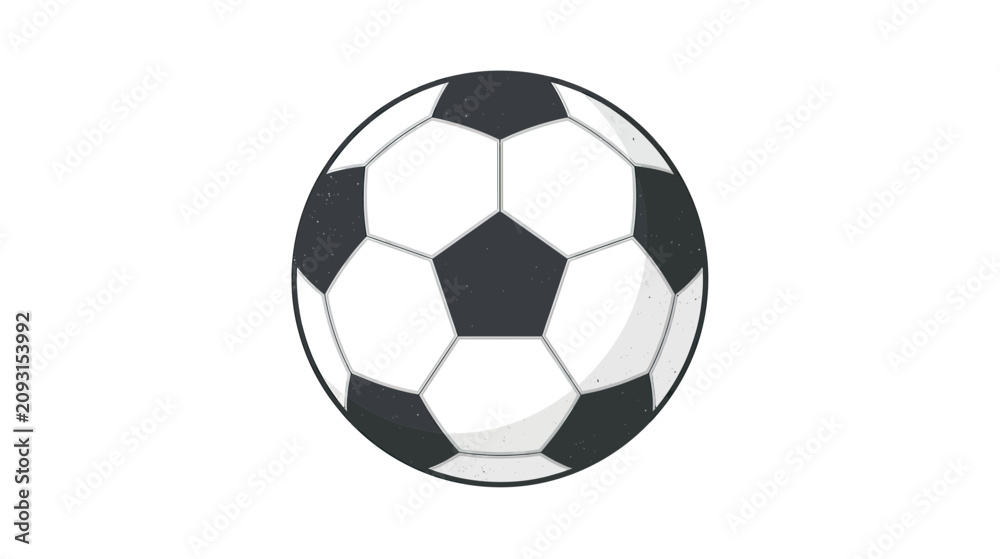 Fototapeta premium Classic Soccer Ball Icon Isolated on White Background