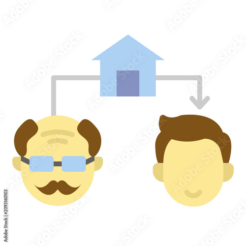 Εκτύπωση καμβά Family Inheriting House Property Together