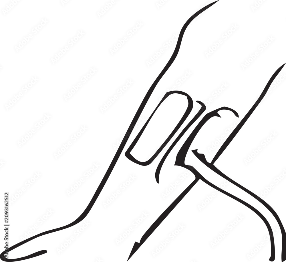 Obraz premium Hand Holding Pencil Vector Illustration Icon for Creative Design, Business Tools and Education Concept