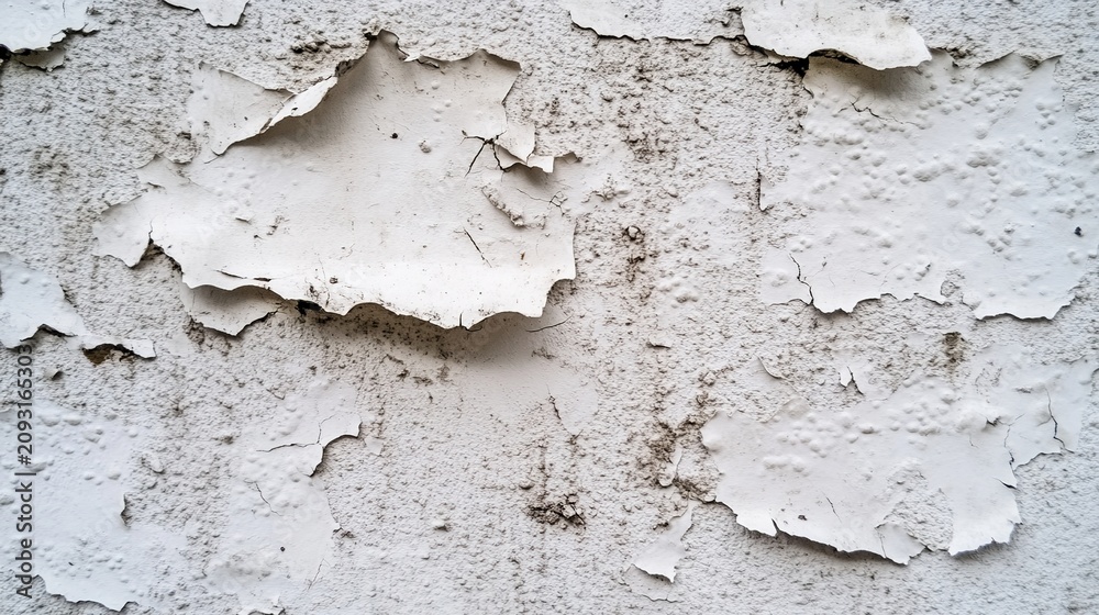 Fototapeta premium abrasion. Close-up of a heavily scratched concrete wall with peeling paint. real-estate listings, architecture portfolios, designed for real-estate listing and luxury residence showcases.