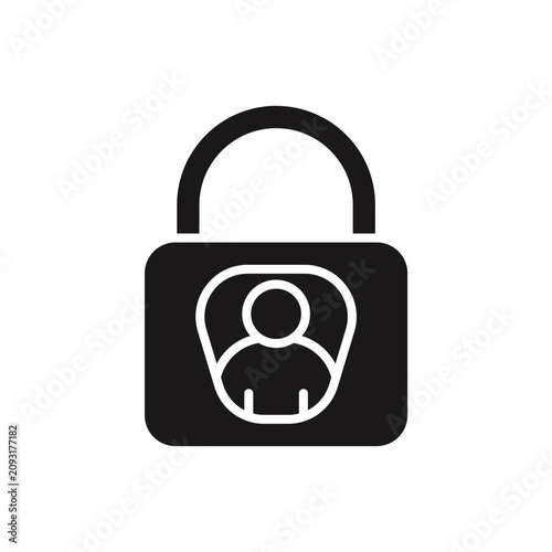 security icons minimalist flat style design, security Vector illustration on white background