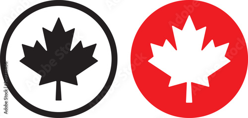 Tableau sur toile Maple leaf icon