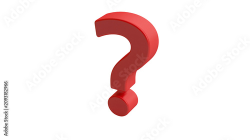 Photos Red 3D Question Mark Symbol