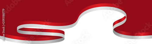 Bild auf Leinwand Red metallic puzzle piece Indonesia Flag on white background