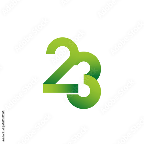 23 years anniversary logo design concept celebrations. 