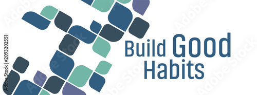 Fotografía Build good habits card on white background