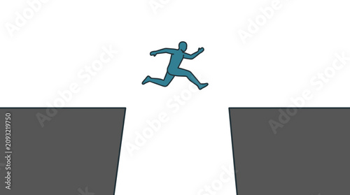 Fotografie Athlete leaping over obstacle, demonstrating agility and determination, athletic