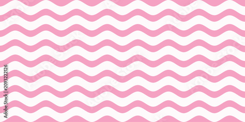Pink and white wavy line pattern seamless abstract background