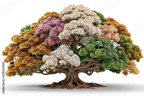 Beautiful colorful fantasy tree high resolution image