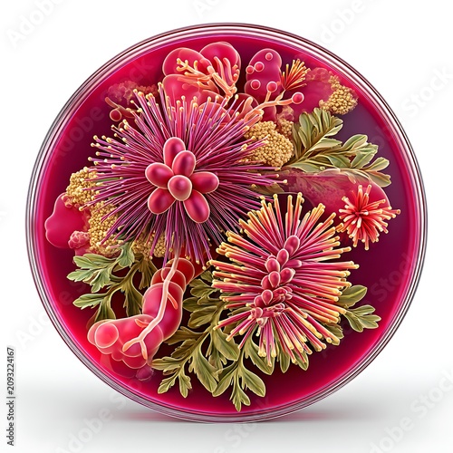 Beautiful organic cellular growth science art high resolution image