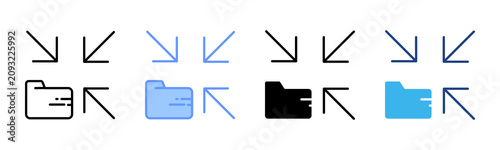 Minimization icon set multiple style collection