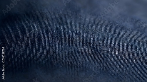 Tekstur Kain Kanvas Biru Tua Rapat Latar Belakang Material Tekstil