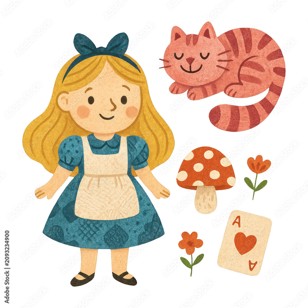 Obraz premium PNG Whimsical fairytale characters and elements.