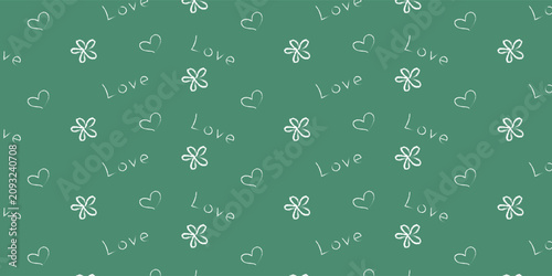 cute line on chalkboard repeat background illustration