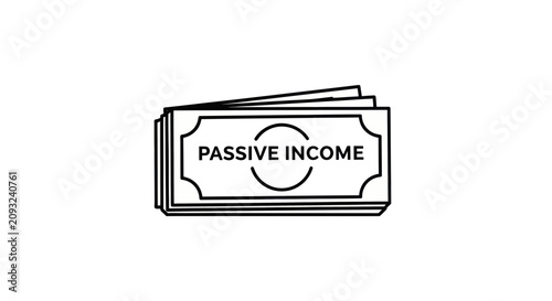 Foto Passive Income Stack of Cash and Paper Currency