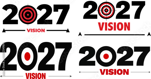 Fotografía Set of  2027 Year Typography design