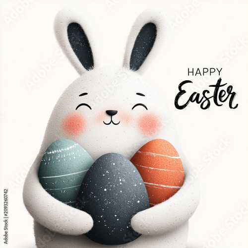 easter bunny with easter egg