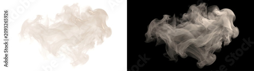 Fotografie Sepia smoke cloud texture billowing with warm toned folds and dramatic shadowed
