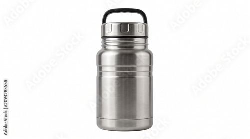 Stainless steel insulated water bottle, metal thermos flask, portable drink container, eco friendly