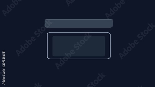 Futuristic Dark Mode User Interface Element with Minimalist Search Bar Design for Digital Applications