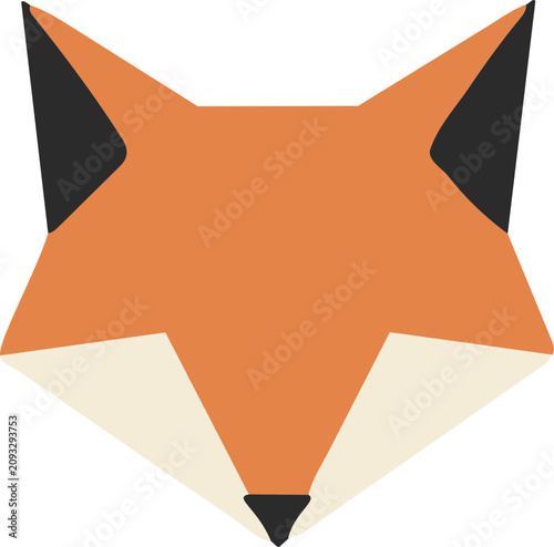 vector illustration of a origami horse