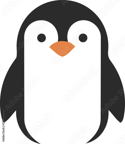 penguin with blank sign