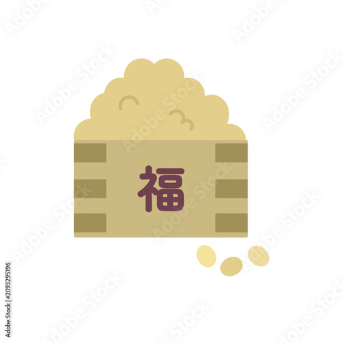 福豆のアイコン（主線なし）
