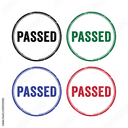 Passed Rubber Stamp Set