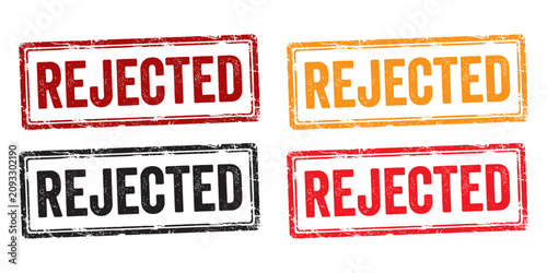 Rejected Rubber Stamp Set