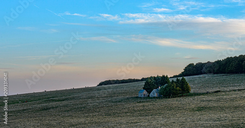 L'Aubrac au lever du soleil à Saint-Urcize, Cantal, France