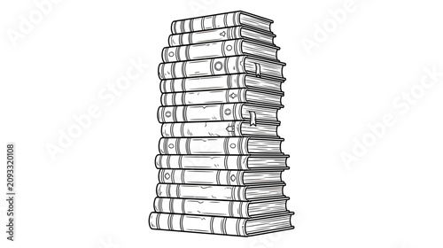 Foto Stack of Old Books Illustration