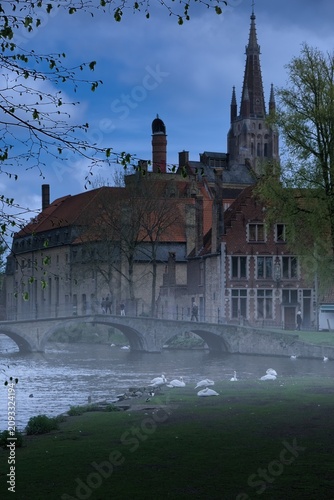 Old town of Bruges in the early morning