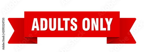 adults only ribbon isolated on transparent background. adults only ribbon
