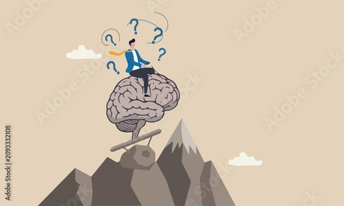 Photos Brain intelligence boulder mountain peak new idea, smart or wisdom to brainstorm