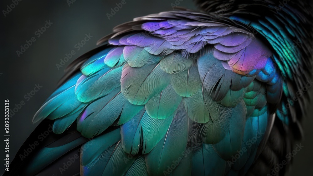 Obraz premium Close-up bird feathers