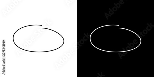 Konstfotografi Open Circle Line Icon Set