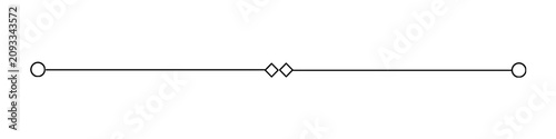 Foto black border rule designed with two central diamonds and circular bookend elements