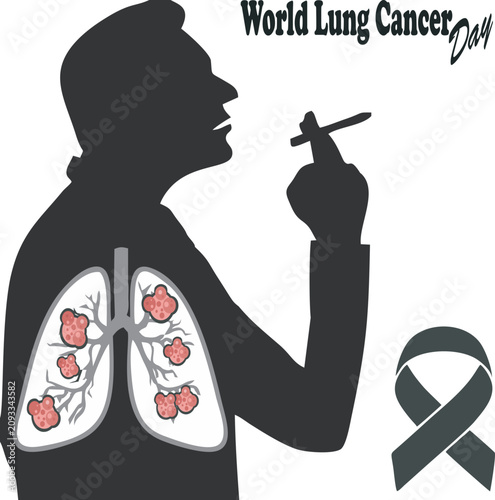 Vászonkép World Lung Cancer Day